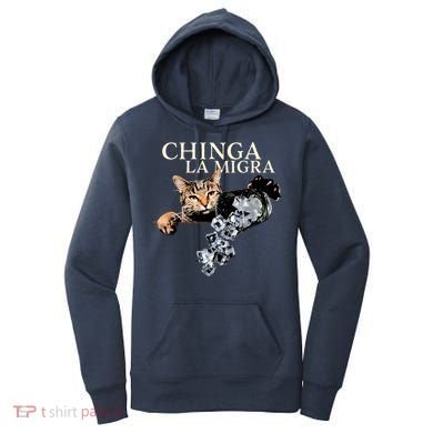 Chinga La Migra Cat Anti ICE Women's Hoodie