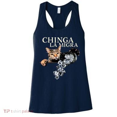 Chinga La Migra Cat Anti ICE Women's Tank Top