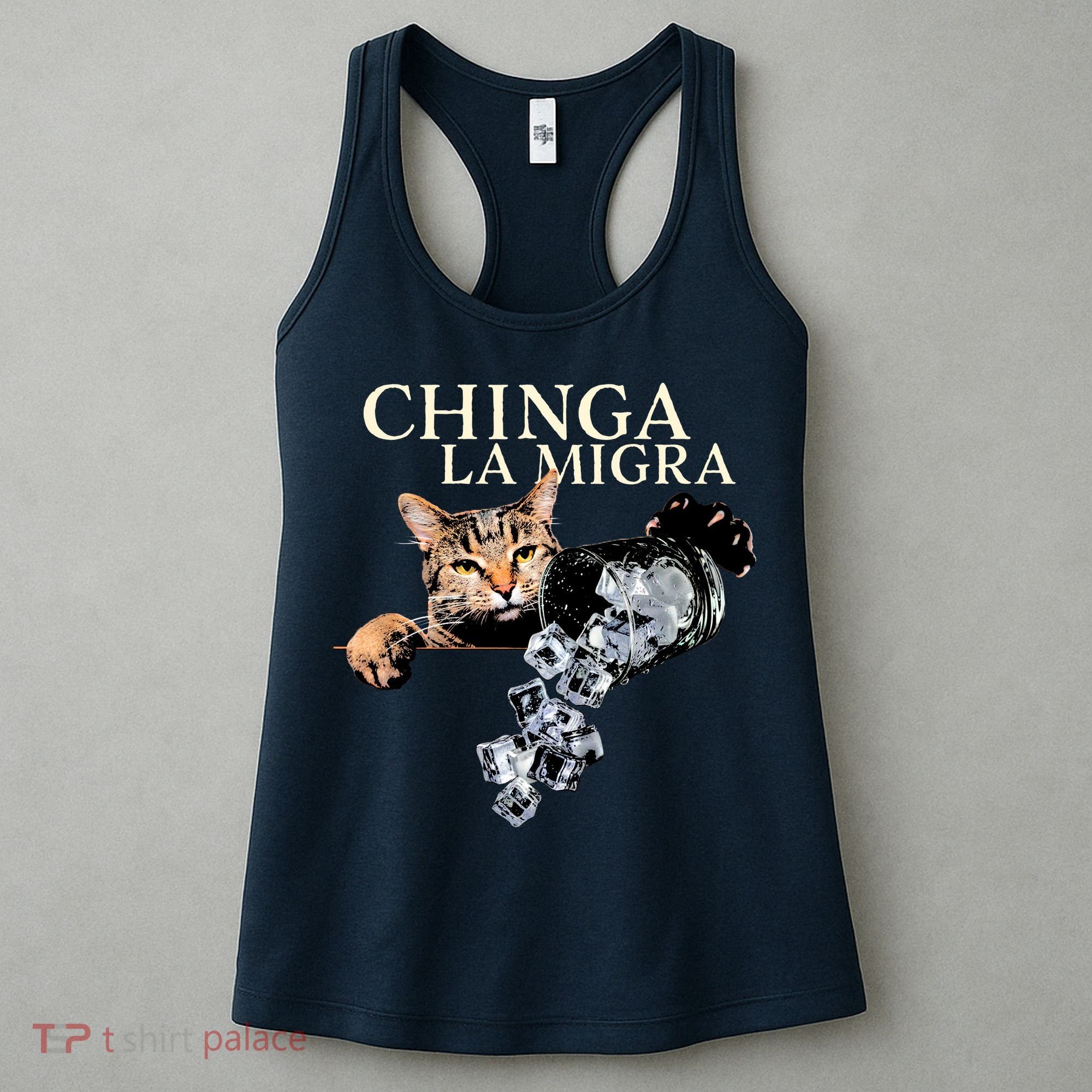 Chinga La Migra Cat Anti ICE Women's Tank Top