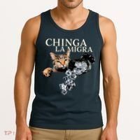 Chinga La Migra Cat Anti ICE Tank Top thumb 3