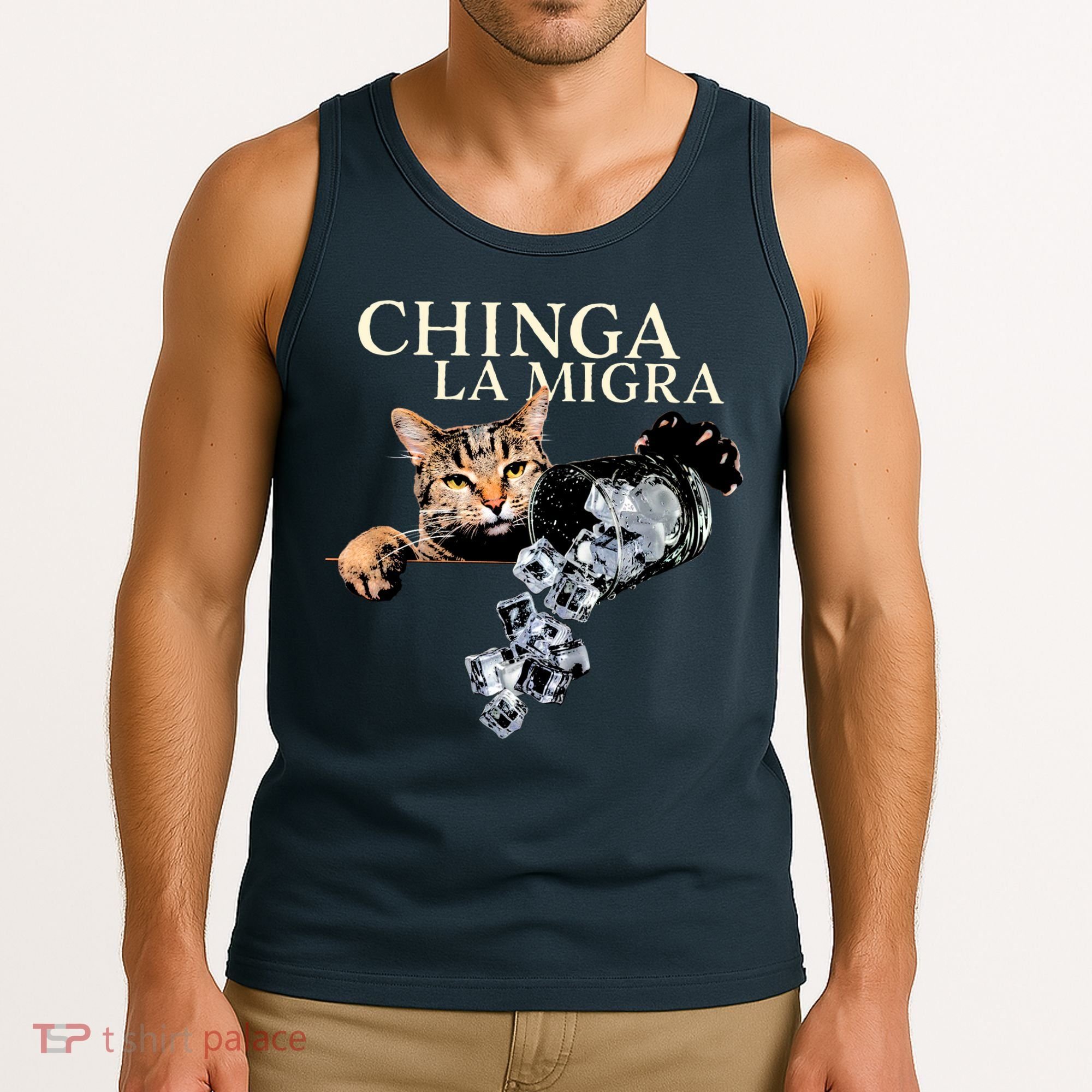 Chinga La Migra Cat Anti ICE Tank Top