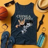 Chinga La Migra Cat Anti ICE Tank Top thumb 4