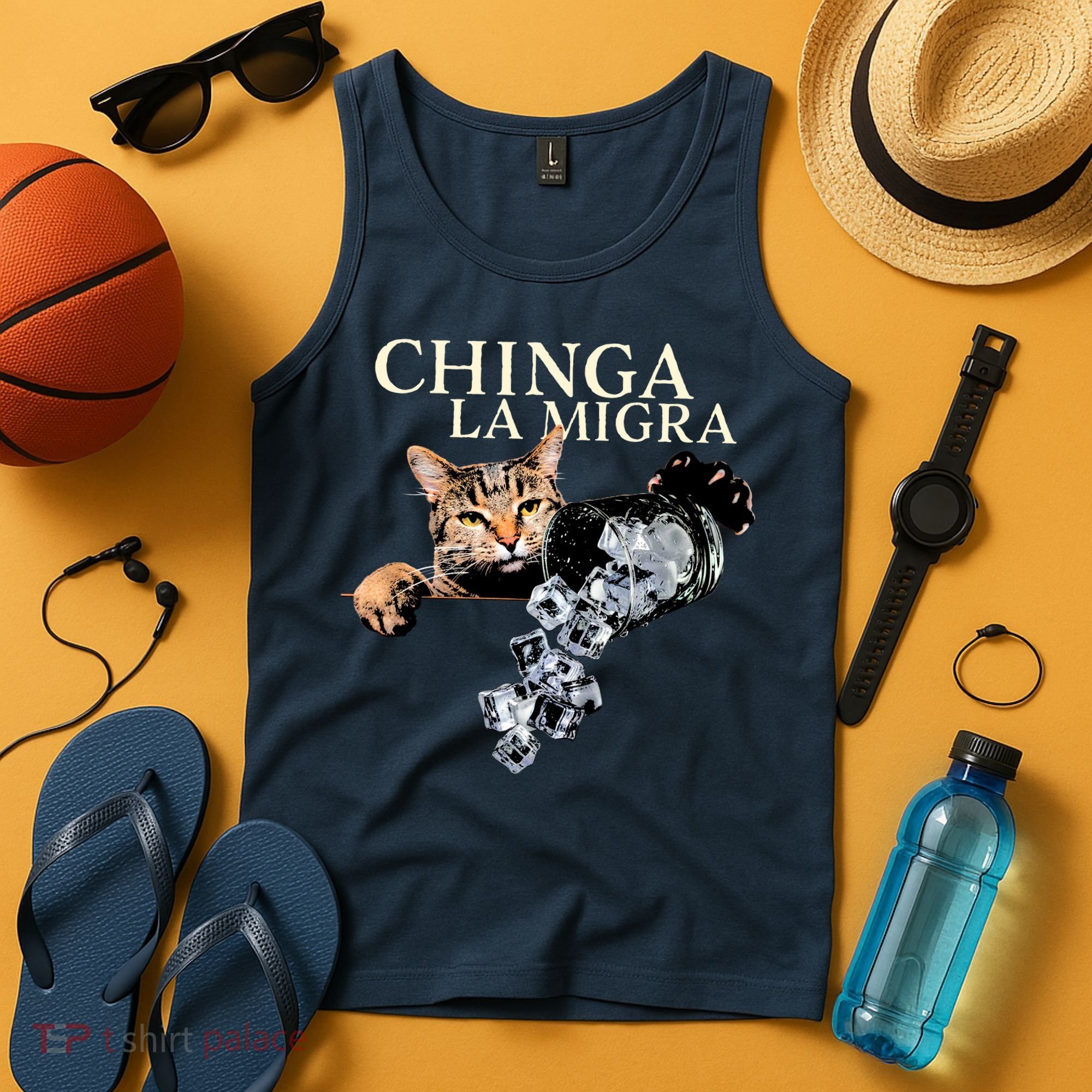 Chinga La Migra Cat Anti ICE Tank Top