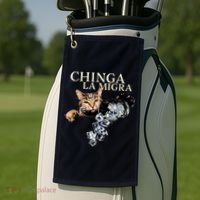 Chinga La Migra Cat Anti ICE Golf Towel thumb 2