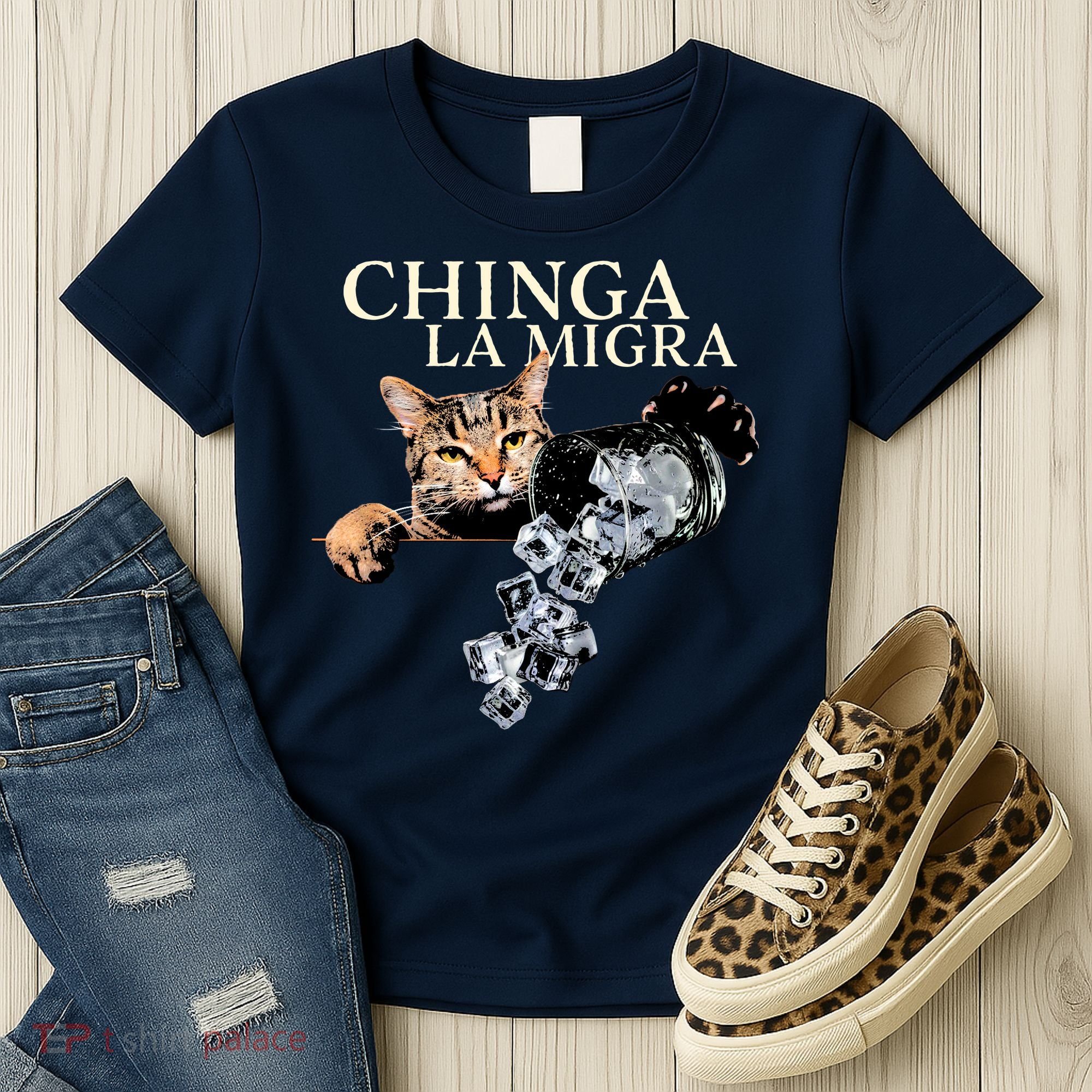 Chinga La Migra Cat Anti ICE Women's T-Shirt