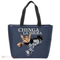 Chinga La Migra Cat Anti ICE Tote Bag thumb 0