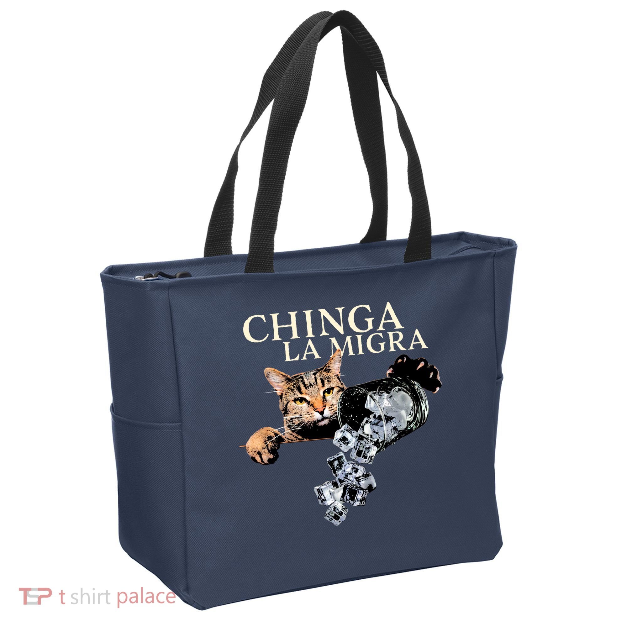 Chinga La Migra Cat Anti ICE Tote Bag