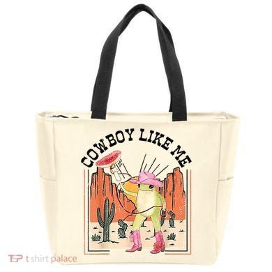 Cowboy Like Me Frog Tote Bag