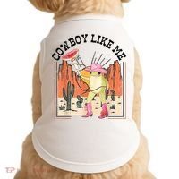 Cowboy Like Me Frog Doggie Tank thumb 0