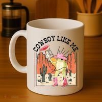 Cowboy Like Me Frog Coffee Mug thumb 4