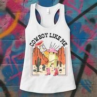 Cowboy Like Me Frog Women's Tank Top thumb 3