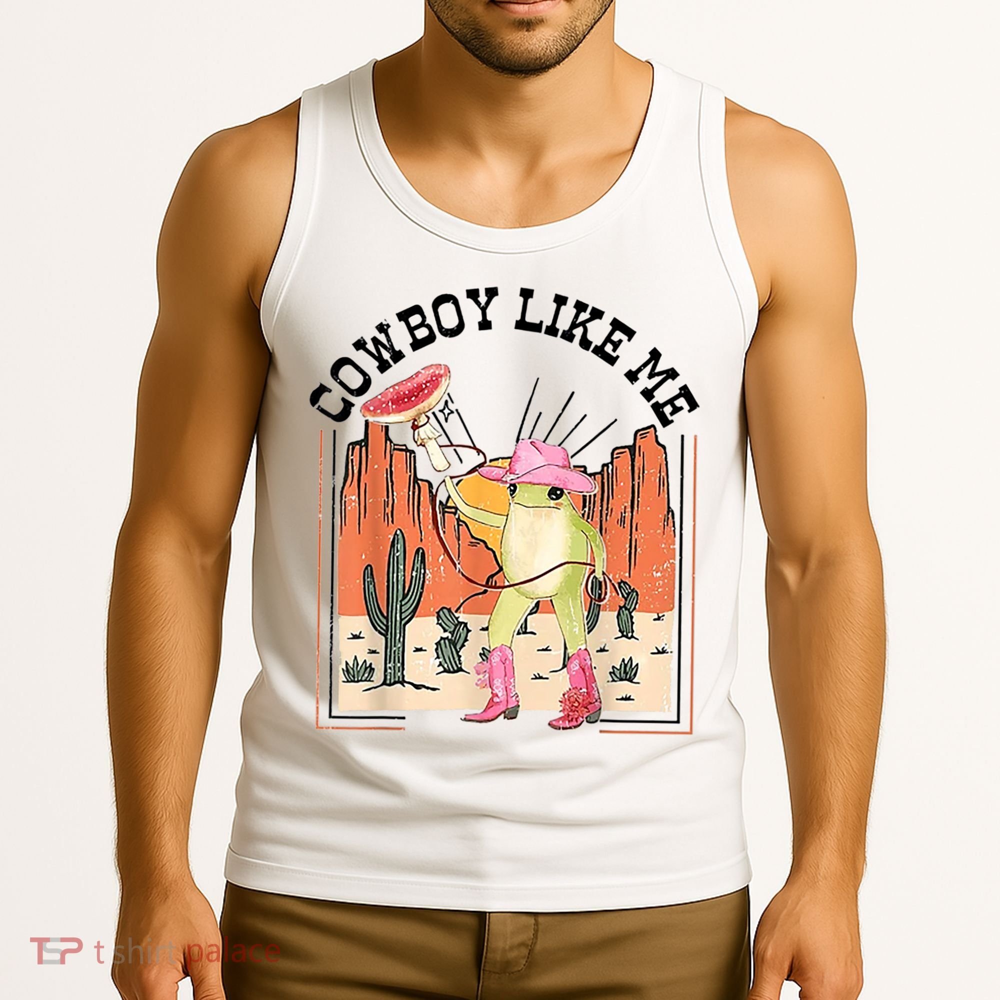 Cowboy Like Me Frog Tank Top