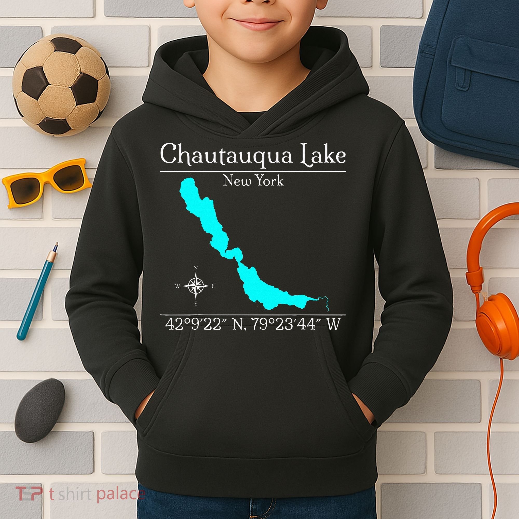 Chautauqua Lake New York Kids Hoodie
