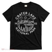 Crater Lake National Park Cool White Line Art Outdoor T-Shirt thumb 0