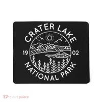 Crater Lake National Park Cool White Line Art Outdoor Mousepad thumb 0