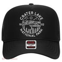 Crater Lake National Park Cool White Line Art Outdoor Hat thumb 0
