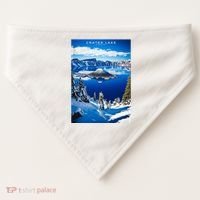 Crater Lake National Park USA-Made Doggie Bandana thumb 0