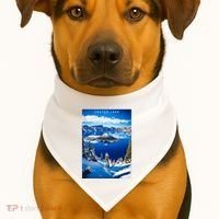 Crater Lake National Park USA-Made Doggie Bandana thumb 1