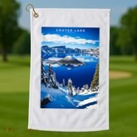 Crater Lake National Park Golf Towel thumb 1