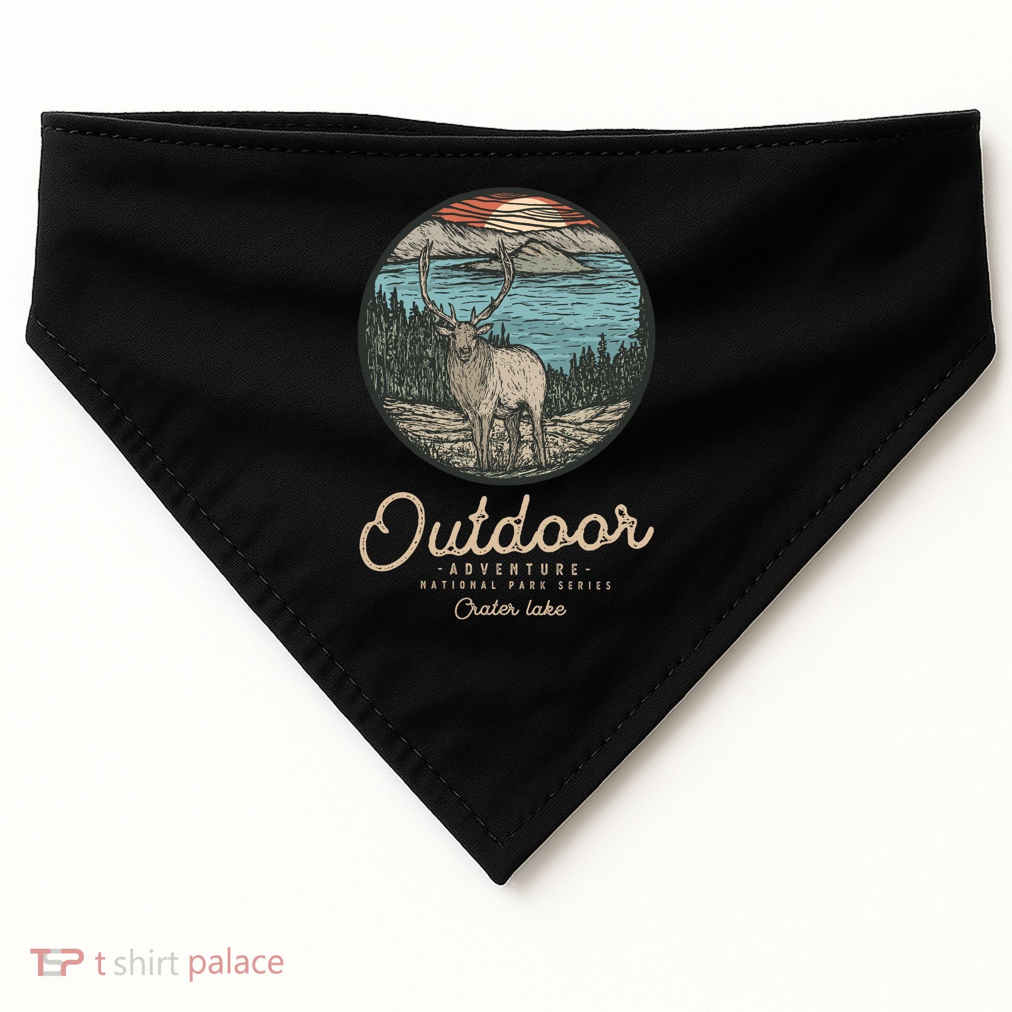 Crater Lake National Park USA-Made Doggie Bandana