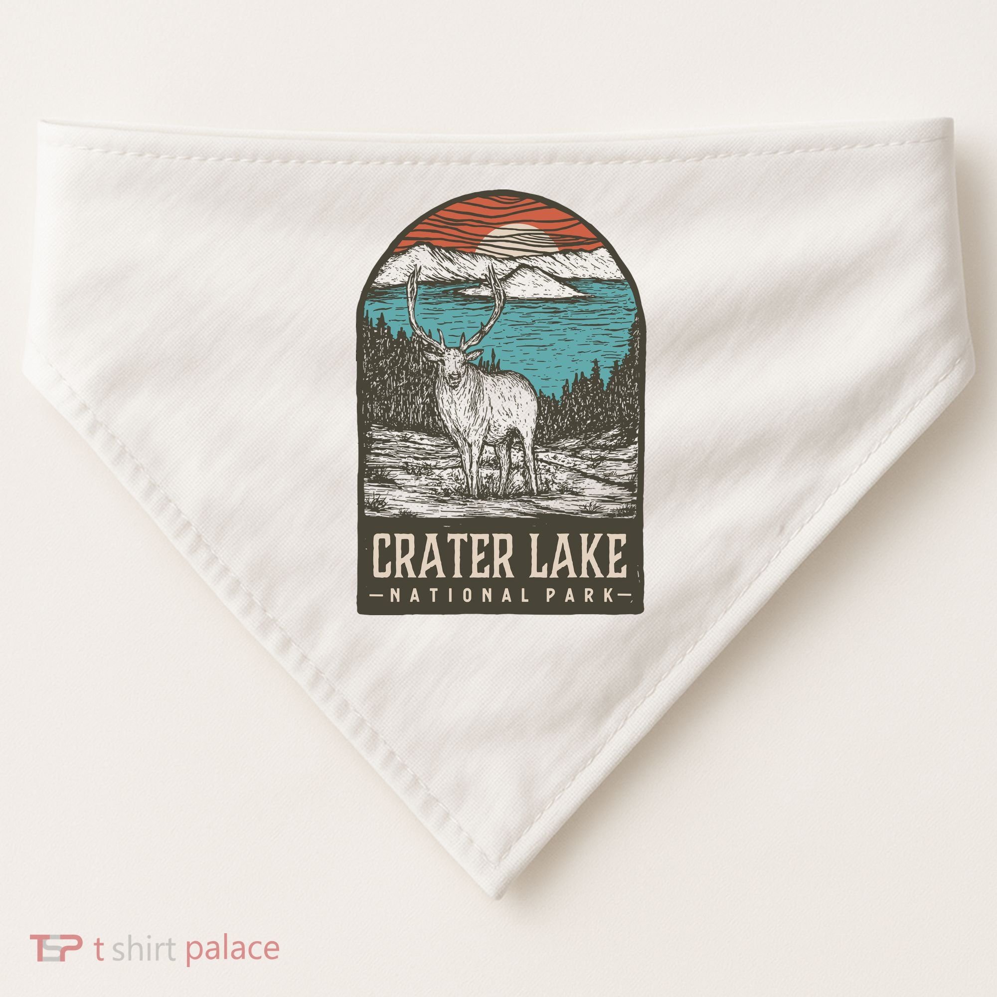 Crater Lake National Park USA-Made Doggie Bandana