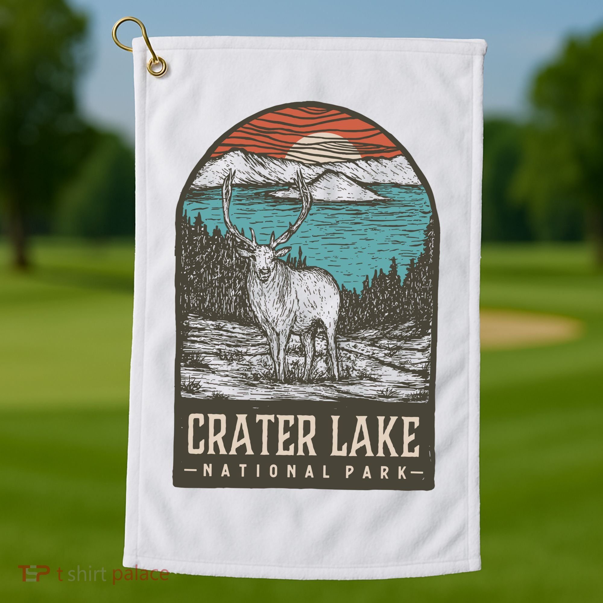 Crater Lake National Park Golf Towel