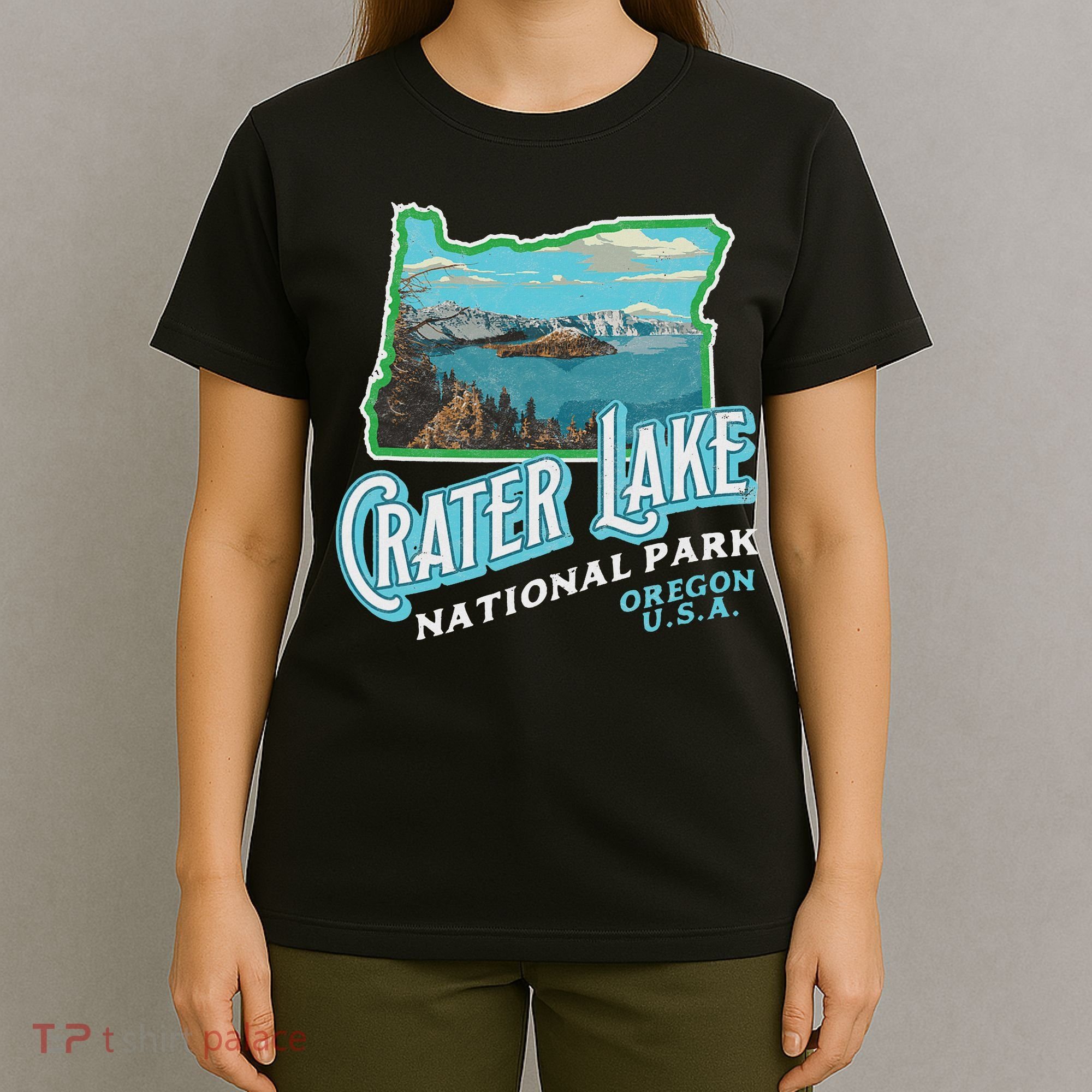 Crater Lake National Park Vintage Oregon Retro T-Shirt