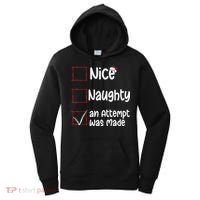 Christmas List Nice Naughty An Attempt Was Made Women's Hoodie thumb 0