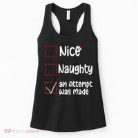 Christmas List Nice Naughty An Attempt Was Made Women's Tank Top thumb 0