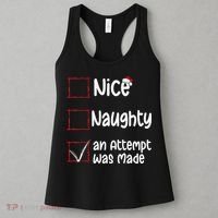 Christmas List Nice Naughty An Attempt Was Made Women's Tank Top thumb 3