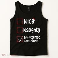Christmas List Nice Naughty An Attempt Was Made Tank Top thumb 2
