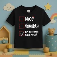 Christmas List Nice Naughty An Attempt Was Made Toddler T-Shirt thumb 3