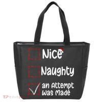 Christmas List Nice Naughty An Attempt Was Made Tote Bag thumb 0