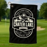 Crater Lake National Park Golf Towel thumb 1