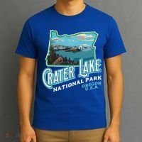 Crater Lake National Park Gift Vintage Oregon Retro Cool Gift T-Shirt thumb 3