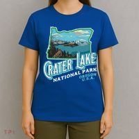 Crater Lake National Park Gift Vintage Oregon Retro Cool Gift T-Shirt thumb 4