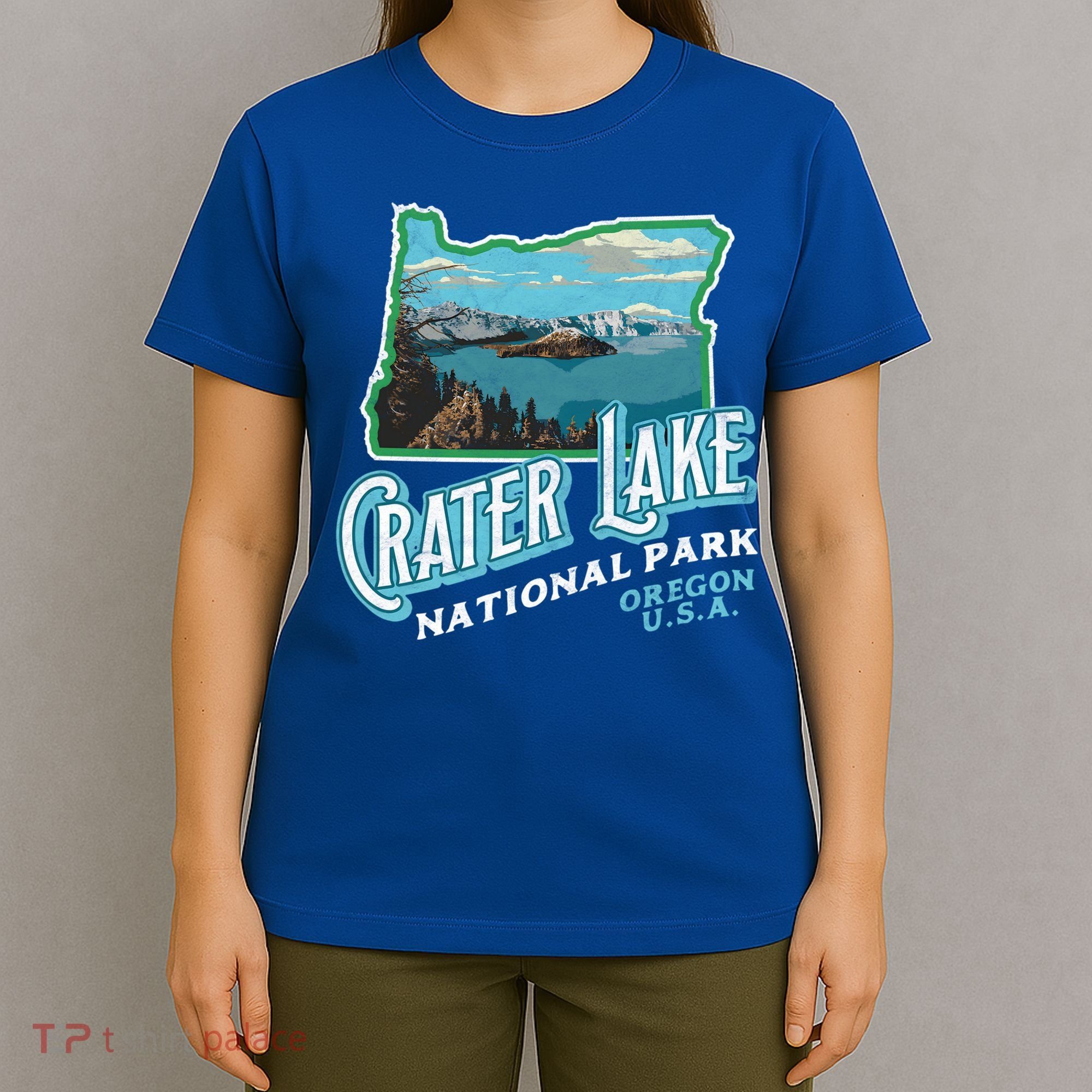 Crater Lake National Park Gift Vintage Oregon Retro Cool Gift T-Shirt