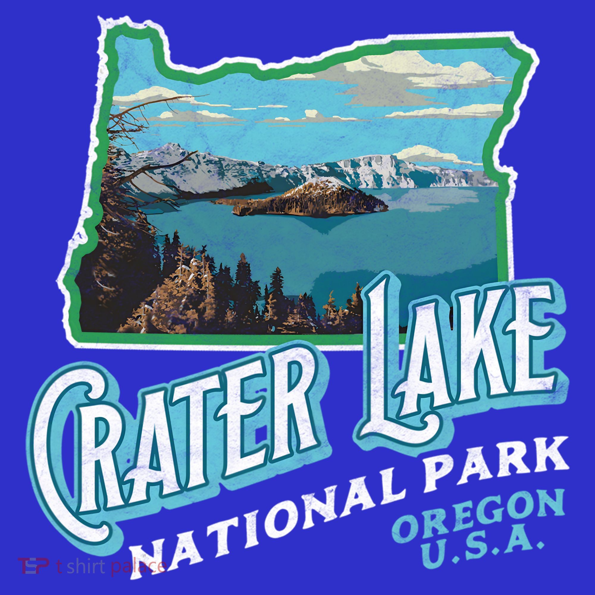 Crater Lake National Park Gift Vintage Oregon Retro Cool Gift T-Shirt
