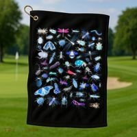 Cool Lots Of Bugs Golf Towel thumb 1