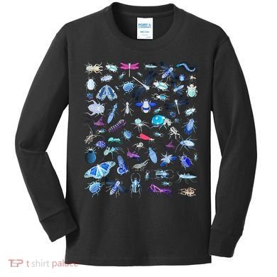 Cool Lots Of Bugs Kids Long Sleeve Shirt