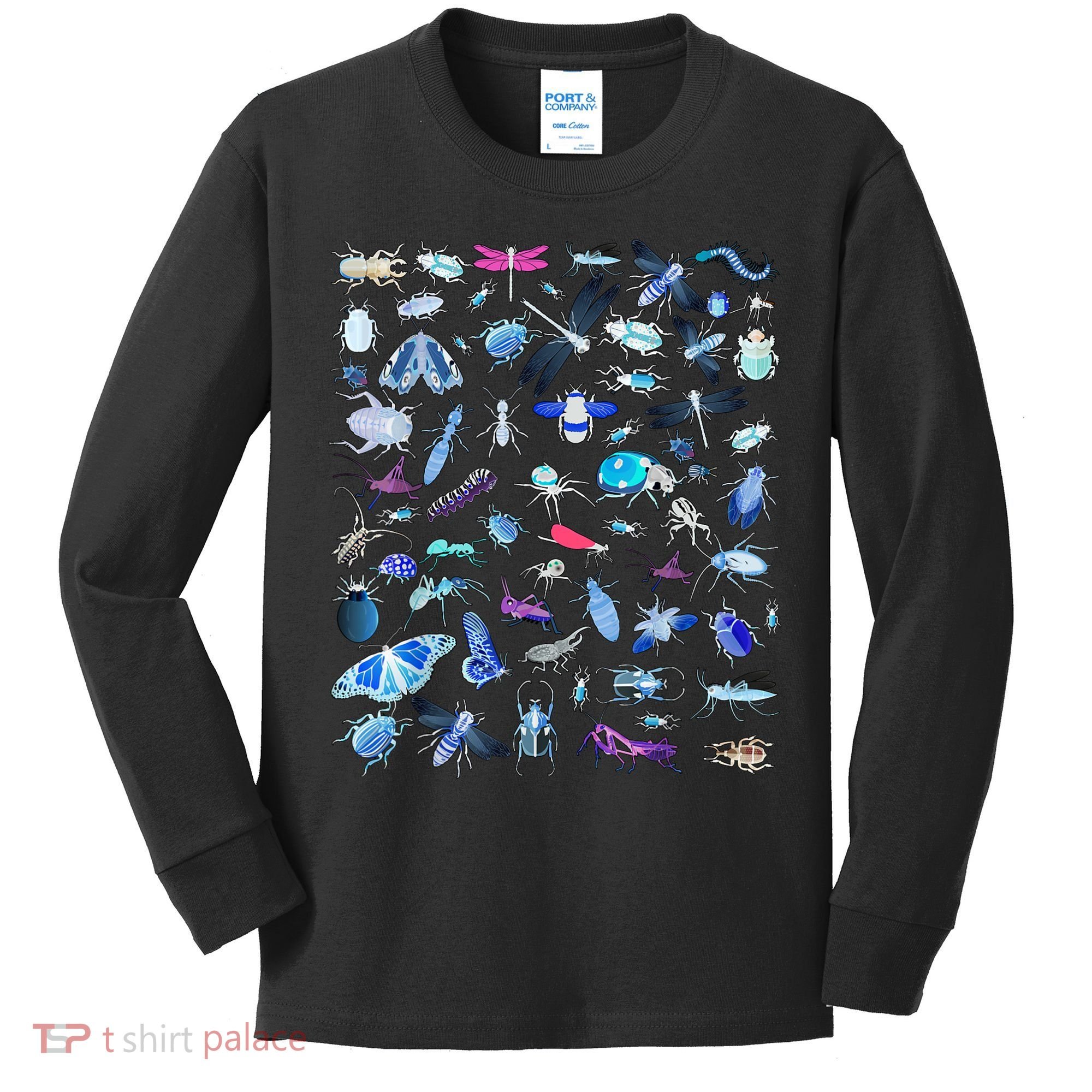 Cool Lots Of Bugs Kids Long Sleeve Shirt