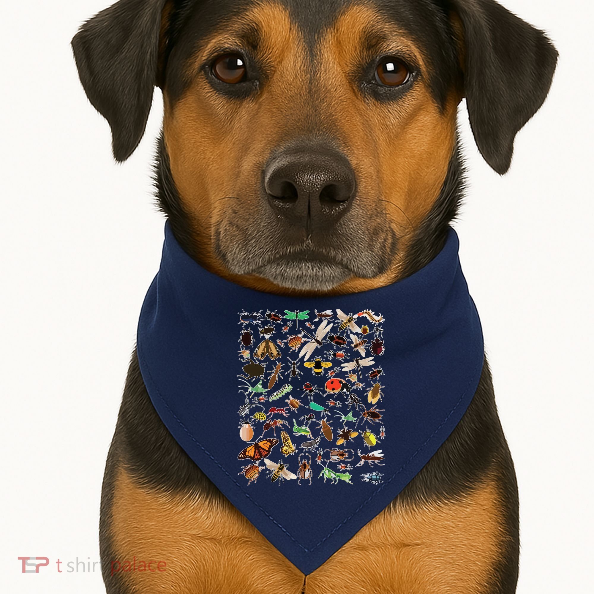 Cool Lots Of Bugs Funny Insect Lover Entomologist USA-Made Doggie Bandana