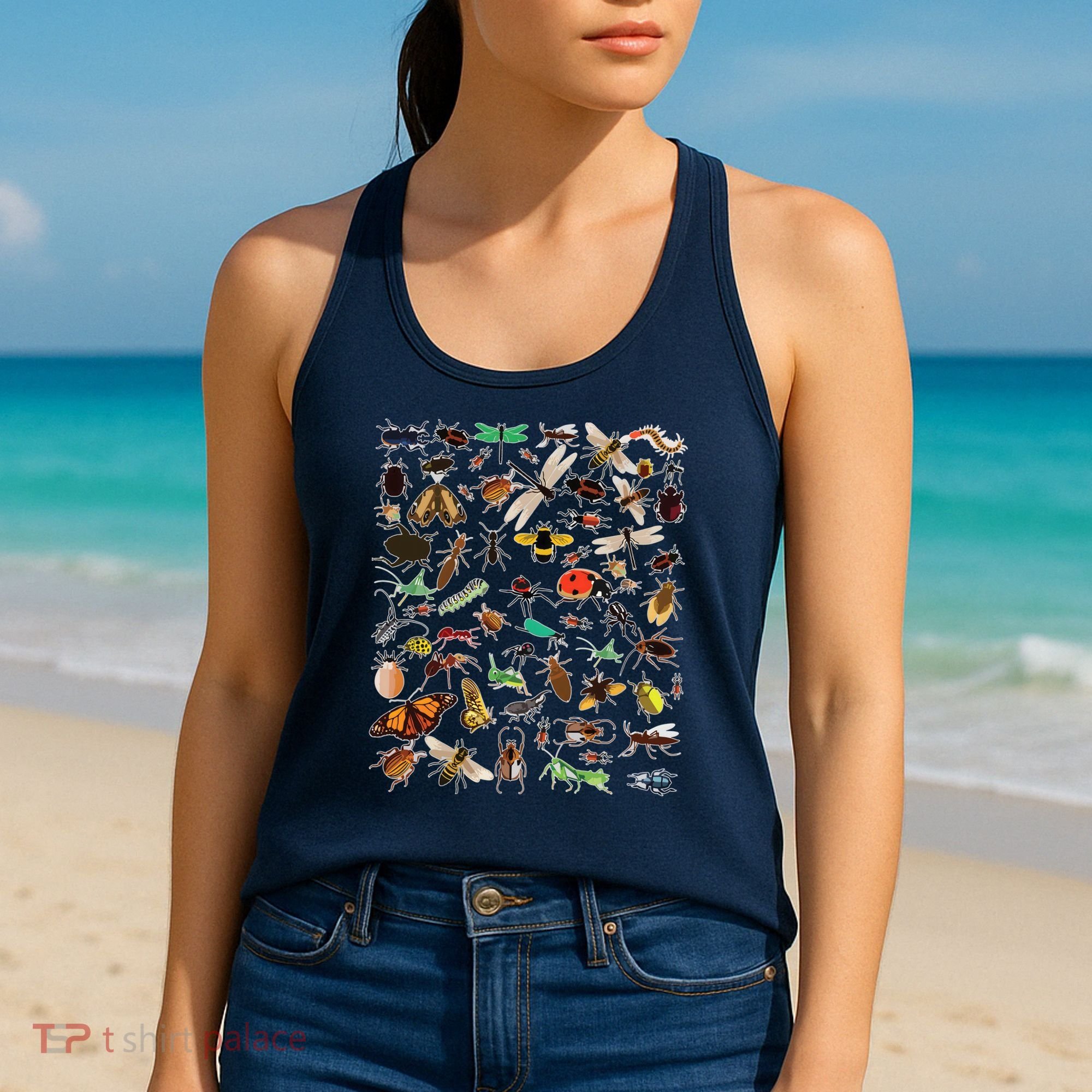 Cool Lots Of Bugs Funny Insect Lover Entomologist Women's Tank Top