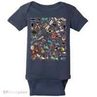 Cool Lots Of Bugs Funny Insect Lover Entomologist Baby Bodysuit thumb 0