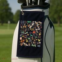 Cool Lots Of Bugs Funny Insect Lover Entomologist Golf Towel thumb 2