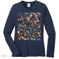 Cool Lots Of Bugs Funny Insect Lover Entomologist Women's Long Sleeve Shirt thumb 0