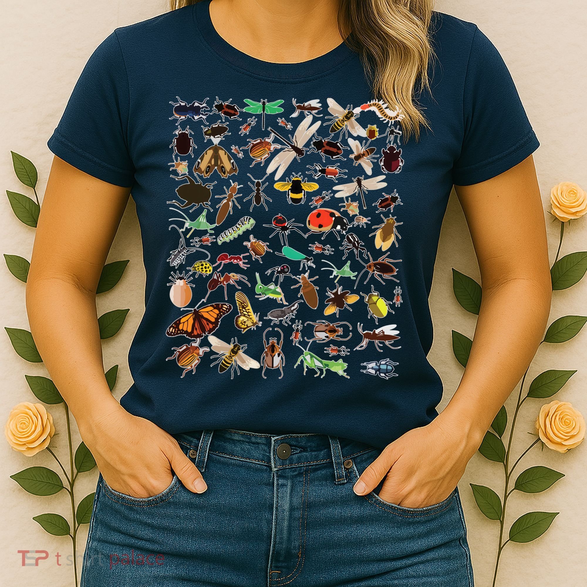 Cool Lots Of Bugs Funny Insect Lover Entomologist Women's T-Shirt