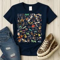 Cool Lots Of Bugs Funny Insect Lover Entomologist Women's T-Shirt thumb 3