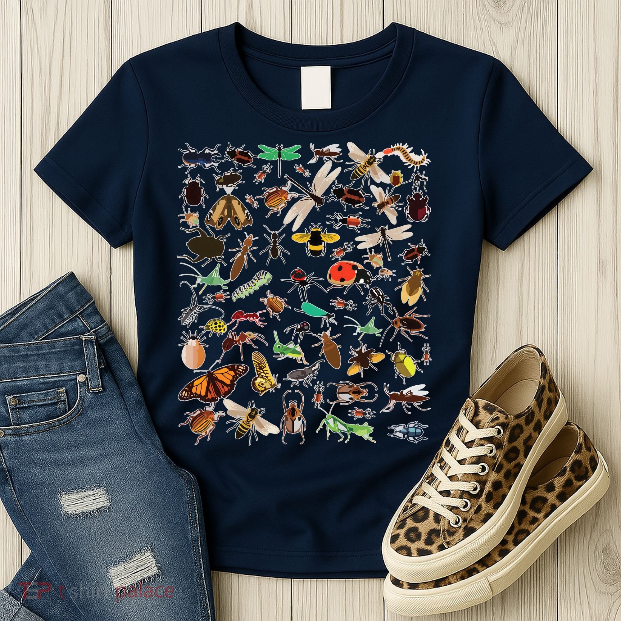 Cool Lots Of Bugs Funny Insect Lover Entomologist Women's T-Shirt