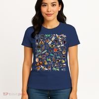 Cool Lots Of Bugs Funny Insect Lover Entomologist Women's T-Shirt thumb 4